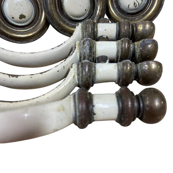 Vintage Brass Door / Drawer Pulls Knobs Set of 8 Good Used Condition - Picture 5 of 5